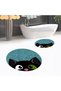 Digital Printed Non-Slip Washable Round Double Bath Mat Toilet Seat Set, V-Y-KLOZET-40-BLUE, - 3