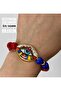 Handmade Ceramic Eye Bracelet with Glass Beads - 2