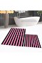 Digital Printed Non-Slip Base Washable Double Bathroom Mat Toilet Set, V-KLOZET-50-PINK, - 2