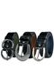 3-Piece Women's Belt Combination Black Belt Pants Belt, Sweater and Jacket Belt Vegan Leather Women's Belt - 2