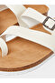 Buckle Toe Loop Metal Pin Detail Sandals - 4