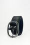 1st Class Wide Buckle Black Women's Belt 4CM Jacket Belt, Women's Vegan Leather Women's Pants Belt - 3