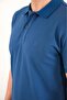Men's Blue Regular Fit 100% Cotton Polo Neck T-Shirt Hlthe012001 - 5