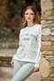 24344 Women's Long Sleeve Tracksuit Set-greenmelange - 2