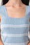Women's Knitwear Dress Baby Blue Striped 90cm Pencil Dress Xs-S-M Compatible - 8