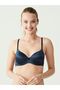 - Women's Navy Blue Eared Full Bra 66147