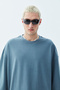 BASIC SUPER OVERSIZE T-SHIRT-LIGHT SMOKE - 4