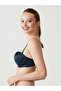 - Women's Navy Blue Strapless Double Support Bra 66149 - 2