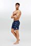 Men's Navy Blue Medium Length Swim Shorts - 2