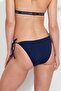 Women's Navy Blue String Bikini Bottom - 2