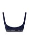 Women's Navy Blue U-Neck Bralette Bikini Top - 2