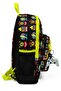 Kids Black Neon Yellow Game Over Patterned Four Compartment School Backpack 23728 - 6