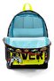 Kids Black Neon Yellow Game Over Patterned Four Compartment School Backpack 23728 - 3
