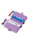 Lilac Leather Automatic Card Anti-Shooting Aluminum Double Mechanism Card Holder and Wallet