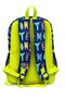 Kids Navy Blue Neon Yellow Monster Patterned Four Compartment School Backpack 23726 - 4