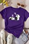 Unisex Sleepy Panda Printed Design T-shirt