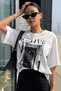 Unisex Active Printed Oversize T-shirt - 2