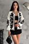 Women's Black Full Embroidery Embroidered Vintage Jacket - 6