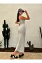 Gray Rope Strap Camisole Long Tight Dress 27133 - 6