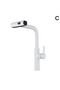 White Kitchen Sink Faucet - 3 Functions, Spiral Fountain - 4