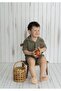 Crab Shirt Shorts Muslin Set -Khaki Green - 3