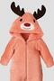 Winter Sweet Plush Deer Welsoft Jumpsuit Hooded Baby Jumpsuit - 2