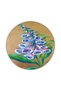 Evil Eye Blue Flower Themed Woven Base Washable Carpet Miravip8767 - 4