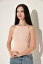 Women's Lycra Halter Neck Thin Strap Summer Blouse Knitwear Undershirt Powder - 8