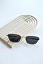 Unisex Women's and Men's UV400 Protected Square Rectangular Black Gold New Season Sunglasses