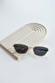 Unisex Women's and Men's UV400 Protected Square Rectangular Black Gold New Season Sunglasses - 2