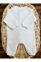 Newborn Muslin 4-Piece Buttoned Jumpsuit Hat Set 100% Cotton Organic - 4