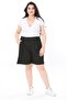 Women's Plus Size Black Wrapped Fabric Elastic Waist Side Pocket Shorts 65N37979 - 4