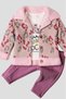 Winter sweet plush set cotton 3 piece set baby boy welsoft sweatshirt tracksuit - 4