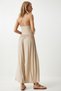 Women's Cream Strappy Wide Leg Summer Knitted Jumpsuit Dd01328 - 6