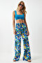 Women Regular Fit Floral Print Wide Leg Pants, Multicolor - 3