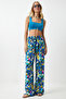 Women Regular Fit Floral Print Wide Leg Pants, Multicolor