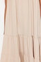Stone Plain Wide Cut V-Neck Skirt Flounced Aerobin Woven Dresstwoss24El01031 - 5