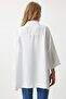 Women's White Slit Soft Textured Knitted Shirt BF00092 - 8