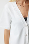 Women's White Stylish Buttoned Seasonal Knitwear Cardigan Ow00043 - 4