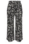 Large Size Elastic Waisted Patterned Wide Leg Pants with Pockets143752 - 6