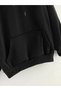 Blackjackwear Unisex Plain Black Hooded Sweatshirt