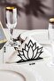 Lotus Flower 2 Motif Desktop Decorative Napkin Holder Towel Holder Black (Size: 12 x 10) - 3