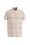 Men's Polo Collar Button Closure Short Sleeve Beige Polo Collar T-Shirt MW0MW33604-AEF