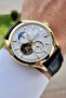Gold Case Black Color 2 Year Warranty Automatic Men's Wristwatch - 3
