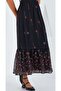 Black Skirt with Patterned Chiffon - 7
