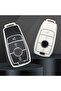 Mercedes Benz Compatible A, B, C, E, S, g Series, Cla, Cle, Gls, Gla, Glb, Glc, Amg Tpu Silver Edge Key Case (Black) - 6