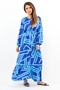 Prive Women's Turn Turquoise Belted 100% Viscose Summer Dress - 5
