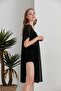 Long Black Sheer Tulle Seaside Pareo - 5