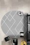 Digital Printing Washable Non-Slip Base Gray Round Living Room Carpet Kitchen Carpet Runner - 2