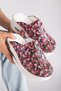Flower Patterned Sole Wedge Heeled Orthopedic Hospital Nurse Women's Sabo Slippers - 4